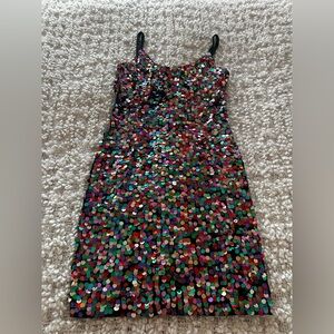 Multicolor Sequin Dress